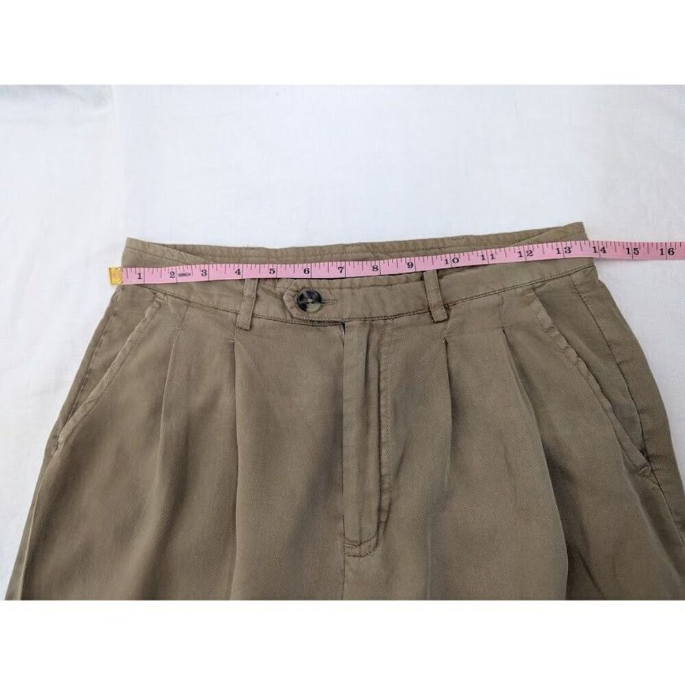 Thread Supply women's small brown chino style pants, wide leg high rise B11 - Picture 7 of 9